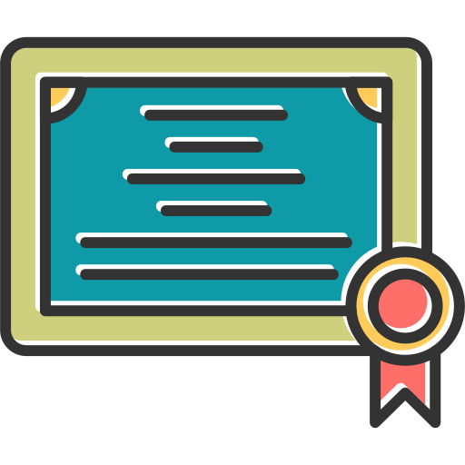 Certificate Generic Color Omission icon
