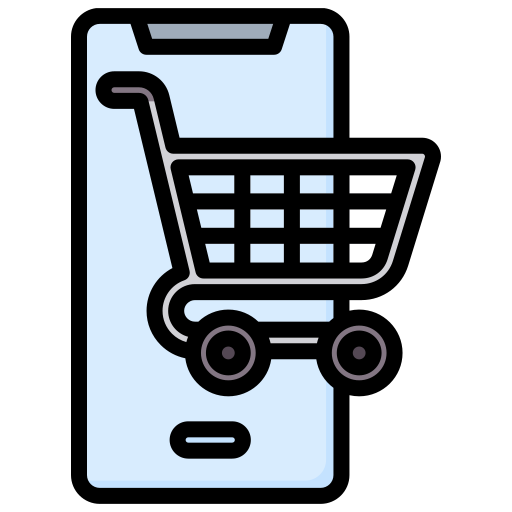 shopping mobile Generic Outline Color Icône