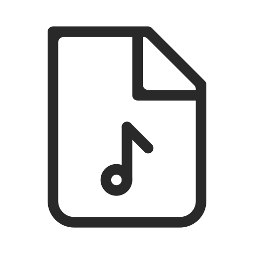 fichier audio Generic Detailed Outline Icône