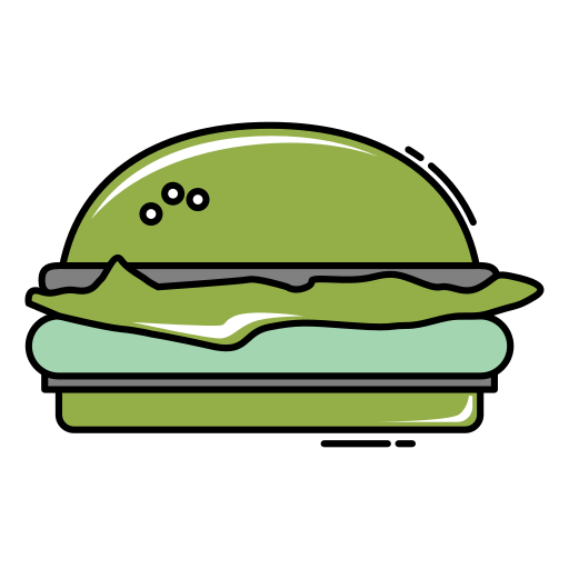 burger végétalien Generic Thin Outline Color Icône