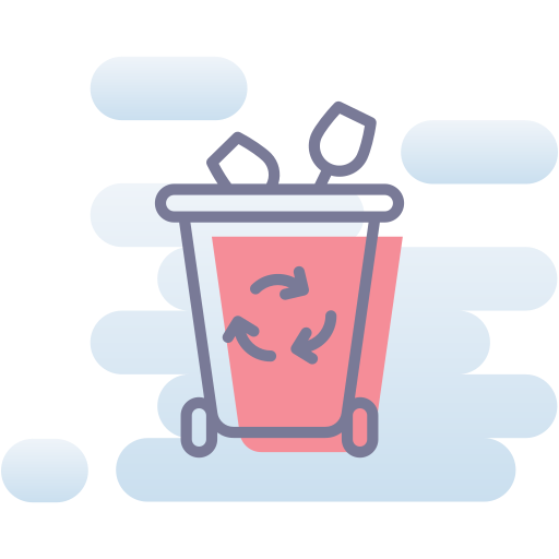Glass bin Generic Rounded Shapes icon