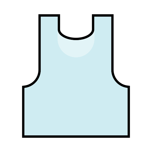camiseta sin mangas Generic Outline Color icono
