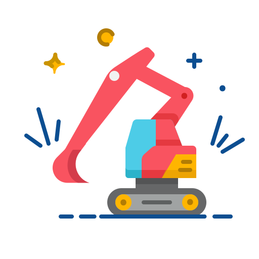 Excavator Generic Flat icon