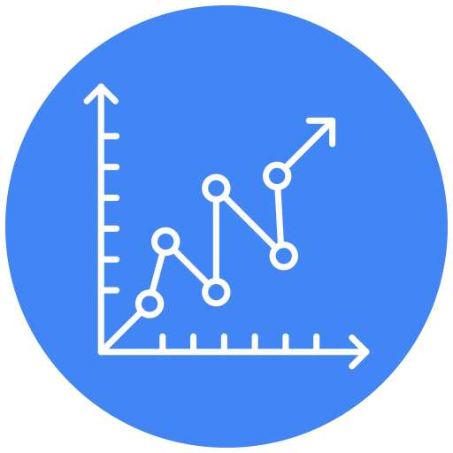 grafico a linee Generic Flat icona