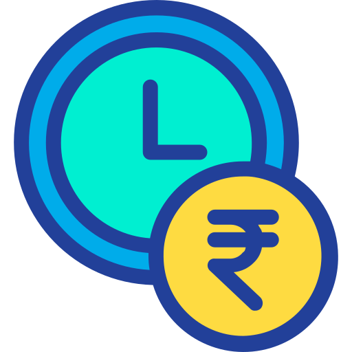 Time is money Kiranshastry Lineal Color icon