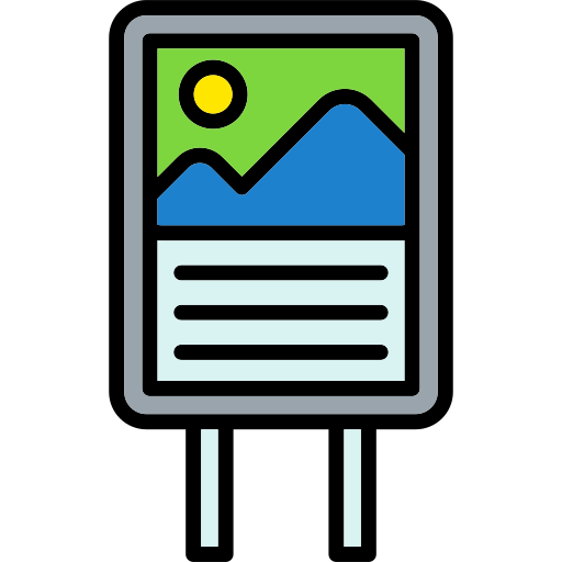 Poster Generic Outline Color icon