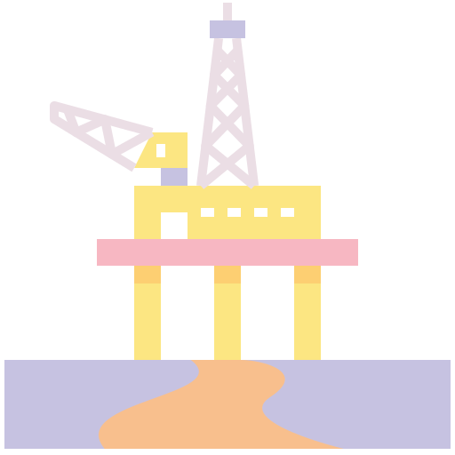 plataforma de petróleo Generic Flat Ícone