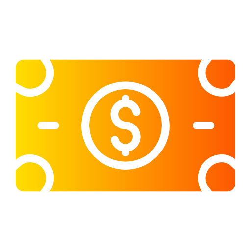 Символ доллара в черном овале Generic Flat Gradient иконка
