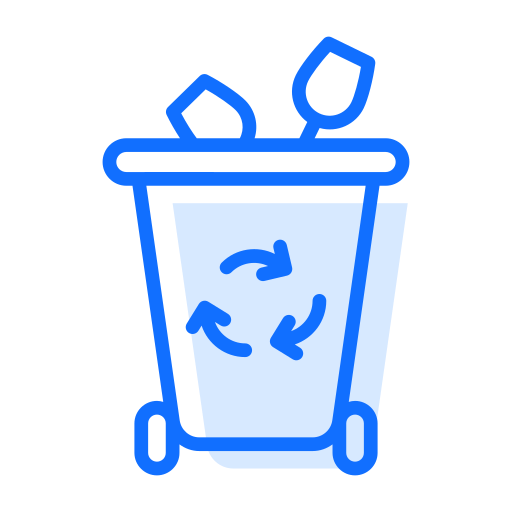 poubelle en verre Generic Blue Icône