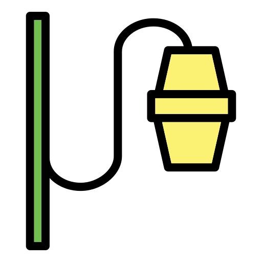 lámpara de pared Generic Outline Color icono