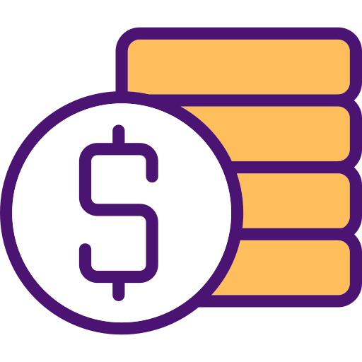 Stack of coins Generic Outline Color icon