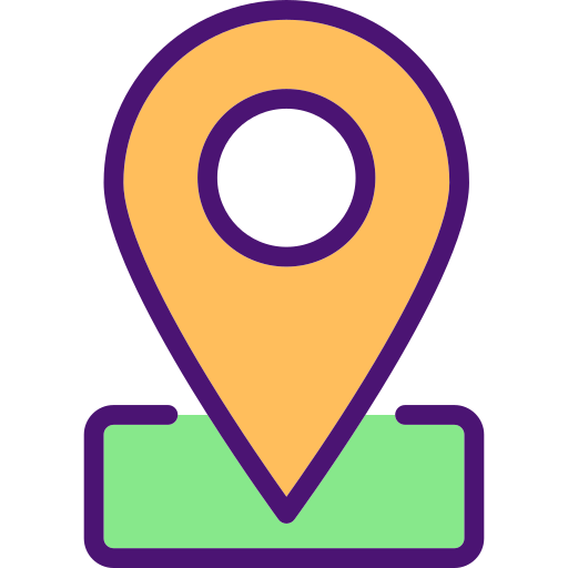 marcador de ubicación Generic Outline Color icono