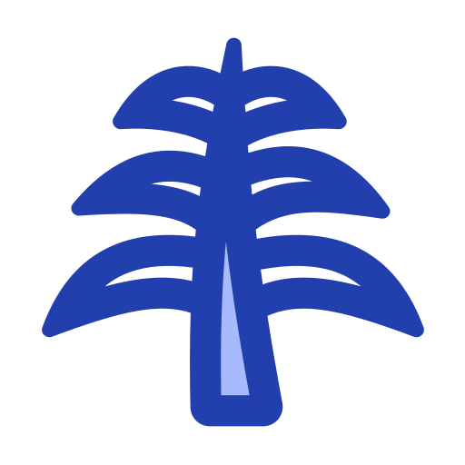 Palm leaf Generic Blue icon