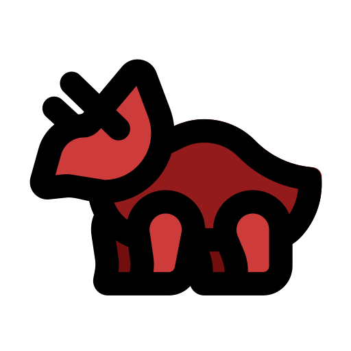 triceratops Generic Outline Color ikona