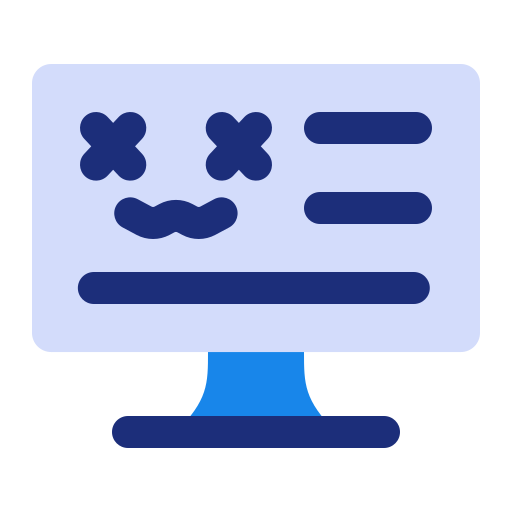 niebieski ekran Generic Flat ikona