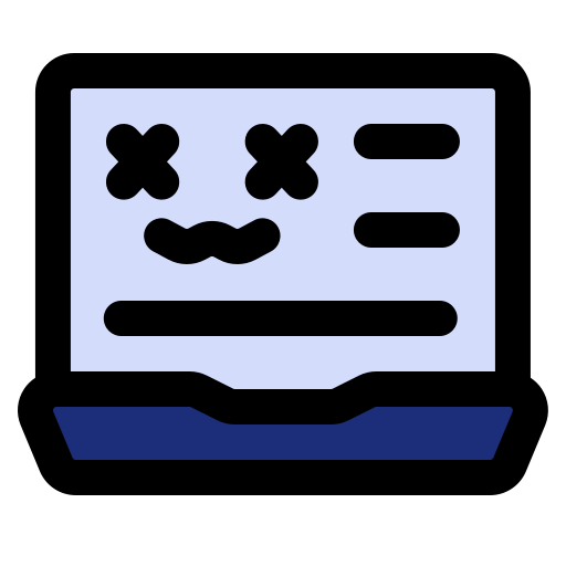 niebieski ekran Generic Outline Color ikona