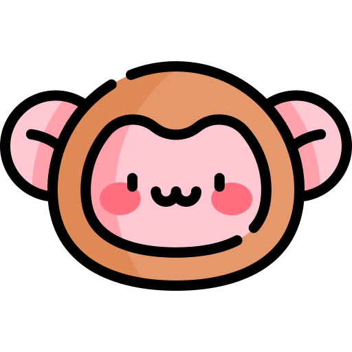 猿 Kawaii Lineal color icon