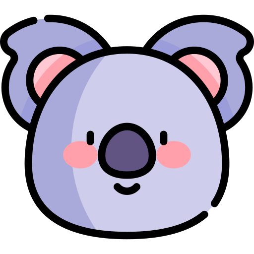 coala Kawaii Lineal color icono
