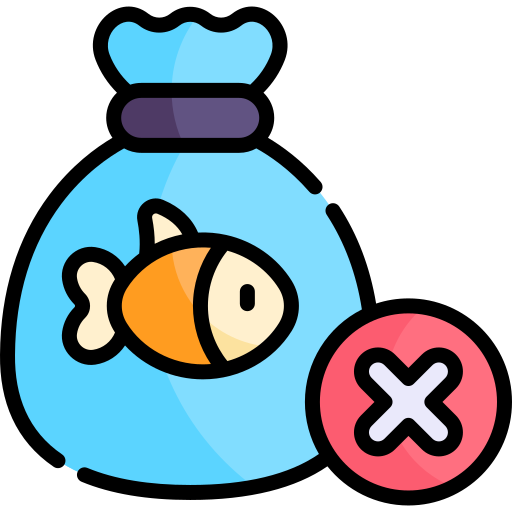 No fish Kawaii Lineal color icon