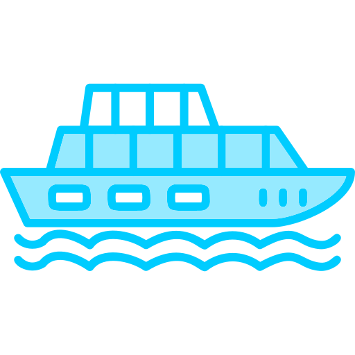 Cruise ship Generic Blue icon