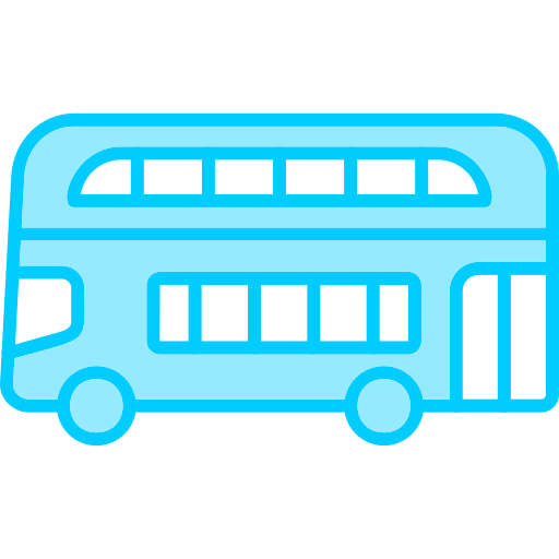 autobús de dos pisos Generic Blue icono