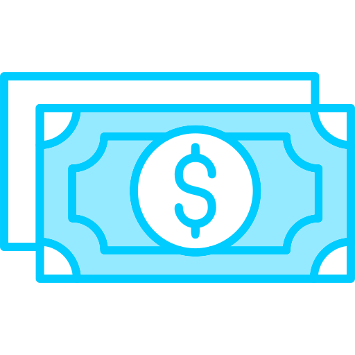 Символ доллара в черном овале Generic Blue иконка