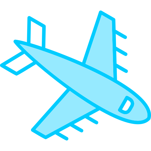 Airplane arriving Generic Blue icon