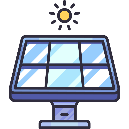 태양 전지 패널 Generic Outline Color icon