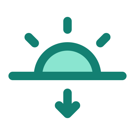 sonnenuntergang Generic Outline Color icon