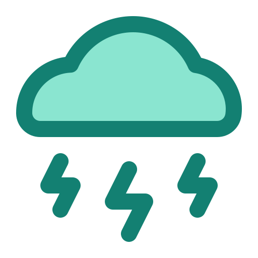 Thunderstorm Generic Outline Color icon