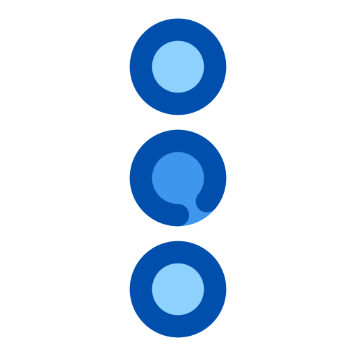 três pontos Generic Blue Ícone