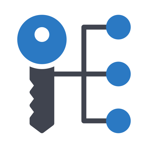 llave digital Generic Blue icono