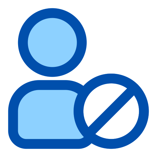 Ban user Generic Blue icon