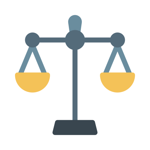 Balance scale Vector Stall Flat icon