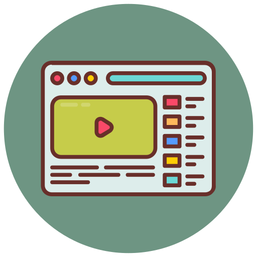 vídeo marketing Generic Outline Color icono