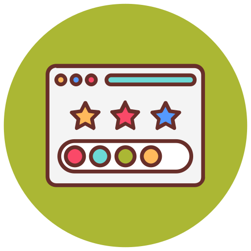 calificación web Generic Outline Color icono