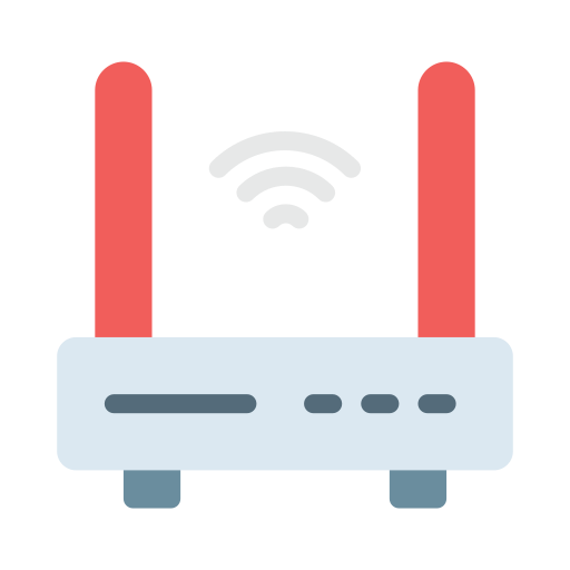 router de wifi Vector Stall Flat icono