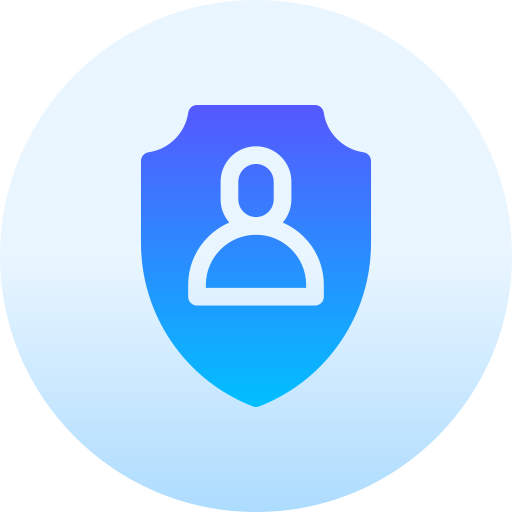 Personal security Basic Gradient Circular icon