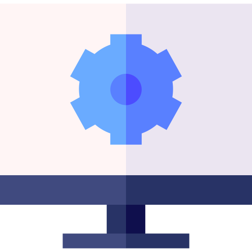 computadora Basic Straight Flat icono