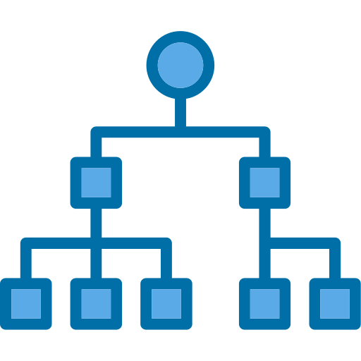 Organization chart Generic Blue icon