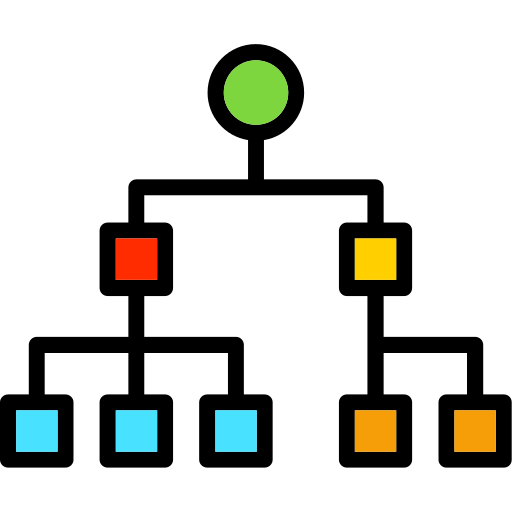 schemat organizacyjny Generic Outline Color ikona