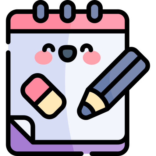 スケッチブック Kawaii Lineal color icon