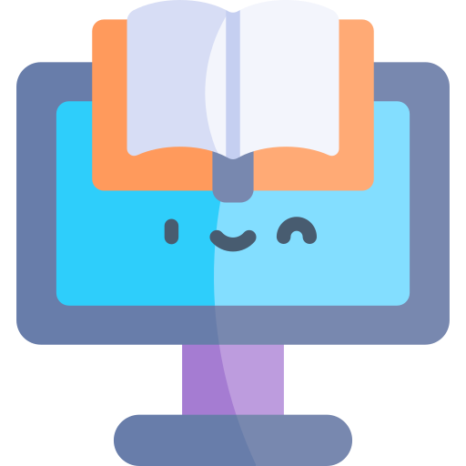 libro electronico Kawaii Flat icono