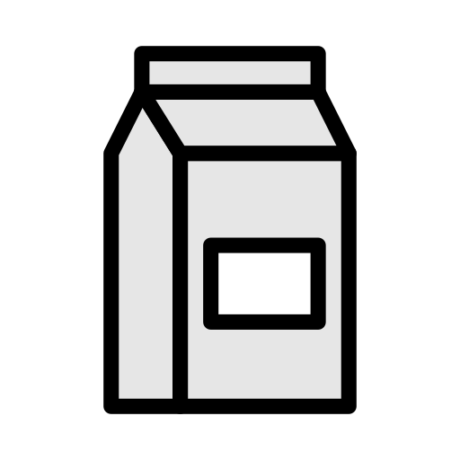 pudełko na mleko Vector Stall Lineal Color ikona