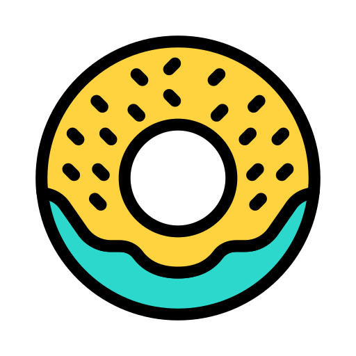 Donut Vector Stall Lineal Color icon