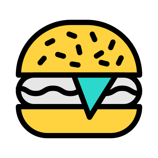 Hamburger Vector Stall Lineal Color icon