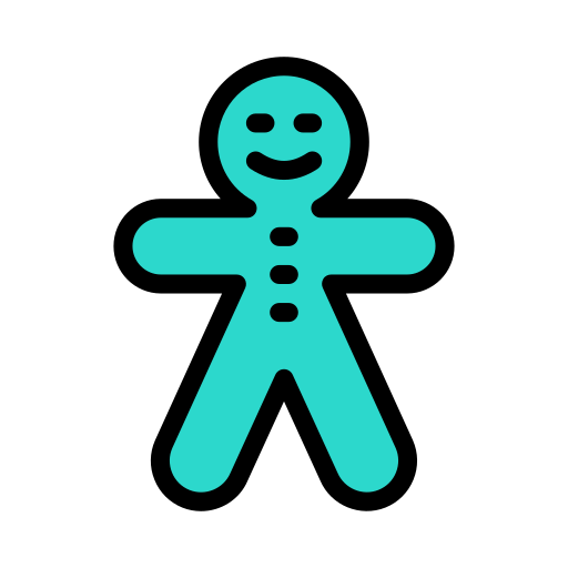 Gingerbread Vector Stall Lineal Color icon