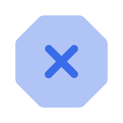 achthoek Generic Blue icoon