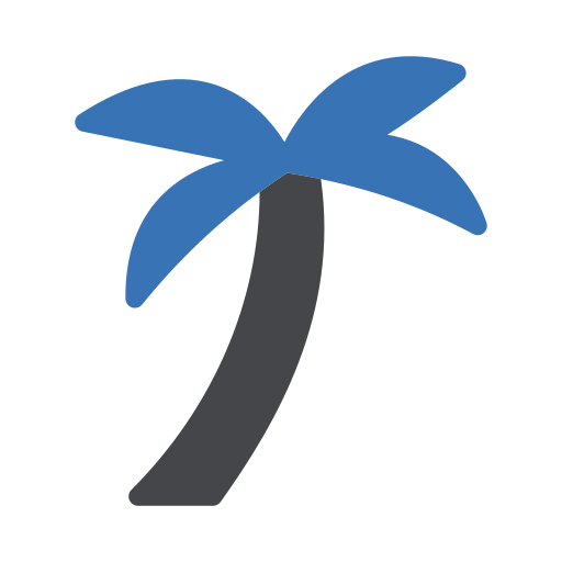 palmier Generic Blue Icône