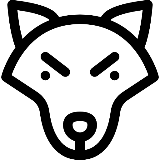 lobo Basic Rounded Lineal icono
